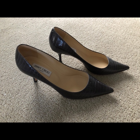 Jimmy Choo Lizard Print Pumps - Picture 2 of 7